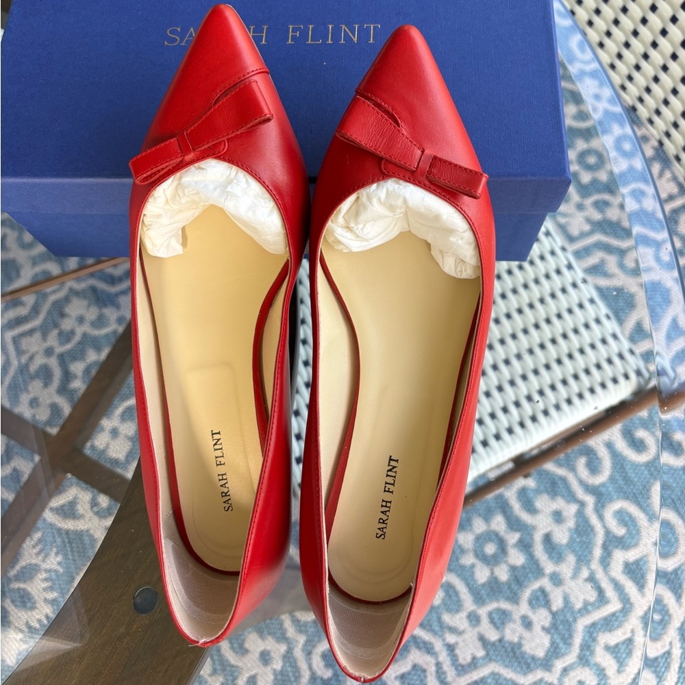 Sarah Flint Natalie Red Calf Leather size IT 40 = US 9.5